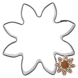 Northix Rezalnik za piškote jeklena roža 6 cm