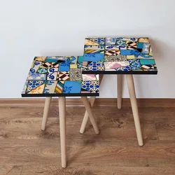 Hanah Home Set klub stočića 2Shp25, 2 komada, Šareni