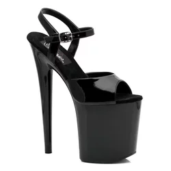 Pleaser Flamingo-809 Blk Pat/Blk 40