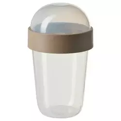 SPLITTERNY Posuda za užinu, providno/svetlosiva-smeđa, 300 ml