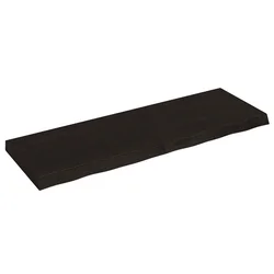 Kupaonska radna ploča tamnosmeđa 120x40x(2-6) cm tretirano drvo