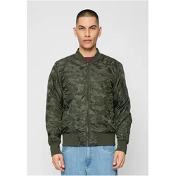 Tonal Camo Bomber Jacket Dark Olive
