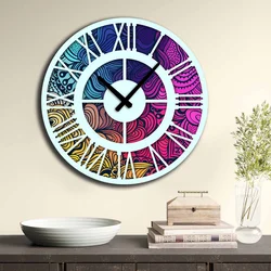 Wallity MDF Zidni sat 50cm Šareni