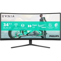 PHILIPS gaming monitor 34M2C3500L/00 34/VA,21:9,zakrivljen/3440x1440/180Hz/1ms GtG/HDMIx2,DP/adaptive sync