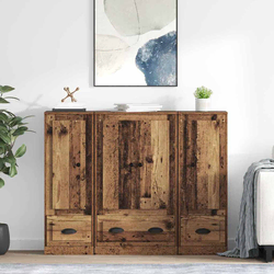 Highboard s ladicama 3 pcs Staro drvo Konstruirano drvo