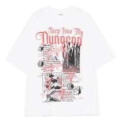 Cropp - Bela majica s printom Dungeons & Dragons - white
