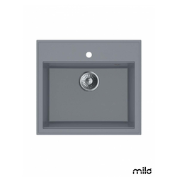 Milo Granitna sudopera Retto, o90, 56x51cm, Diamond grey