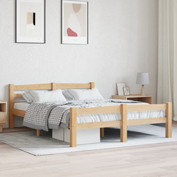 vidaXL Posteljni okvir iz trdne borovine 120x200 cm