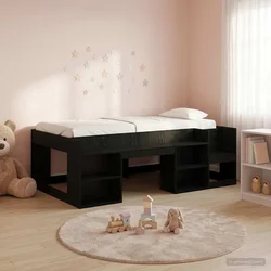 Krevet za djecu s ladicama Crni hrast 98.5 x 200 cm