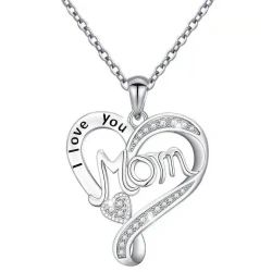 Ogrlica I Love You Mom - Srebrna KP28755