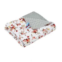 shumee Odeja Minky 75x100 (pepel + divja vrtnica)