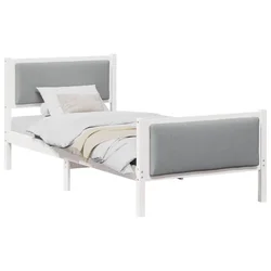 Vidaxl Konstrukcija postelje Svetlo siva 100 x 200 cm blago