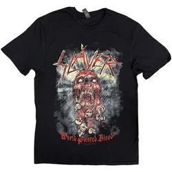 Slayer World Painted Blood Skull Black L Majica
