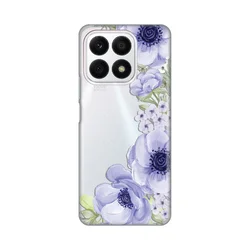 Silikonska maska za Honor X8a Blue Roses Print Skin providna