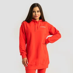 GymBeam Ženska dukserica Limitless Longline Hot Red