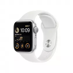 Pametni sat Apple Watch SE2 GPS, 40 mm Silver Aluminium Case with White Sport Band – Regular mnjv3se/a