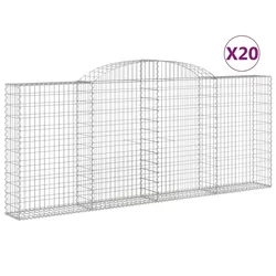 Lučne gabionske košare 20kom 300x30x120/140cm pocinčano željezo