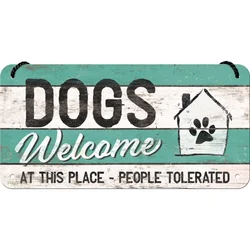 NOSTALGIC ART Viseći znak PfotenSchild - Dogs Welcome