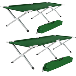 2 postelji za taborjenje, izdelani iz aluminija - Zelenatectake