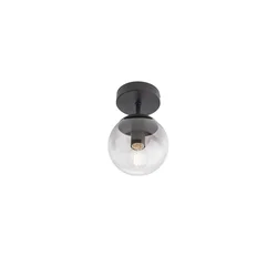 Redo 01-2175 - Zidno svetlo SEMIA 1xE14/28W/230V crno/dimljeno