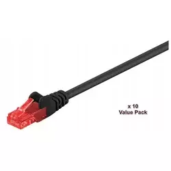 MicroConnect U/UTP CAT6 2M črne barve 10 kosov