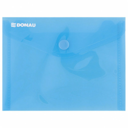 Fascikla koverta s dugmetom A6 pp Donau 8549001PL-10 providno plava