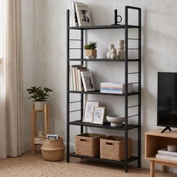 Hanah Home polica za knjige Moda, 60 cm, crna