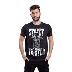 011Shop Muška majica kratkih rukava Street Fighter, Crna