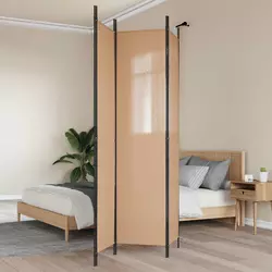 vidaXL 3-panelni pregradni zid Bež 150 x 220 cm Blago