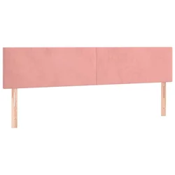 Vidaxl Posteljno vzglavje roza 200x5x78/88 cm žamet