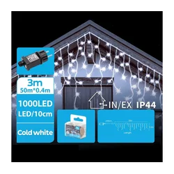 BRILAGI - LED spoljni božićni niz 1000xLED/9W/230V 53m IP44 hladno bela