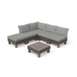 Celoten set vrtnega pohištva Elements orehovozelena