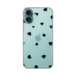 Torbica Silikonska Print Skin za iPhone 16 Plus 6.9 Hearts