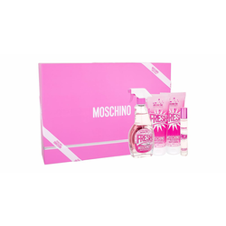 Moschino Fresh Couture Pink darilni set toaletna voda 100 ml + losjon za telo 100 ml + gel za prhanje 100 ml + toaletna voda 10 ml za ženske