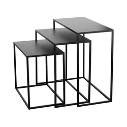 Eglo 424005 - SET 3x bočni stočići TOZAWA crne boje