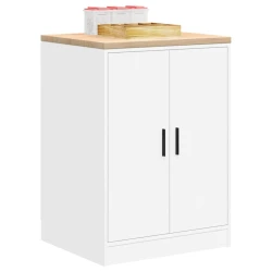 Garažni ormar za odlaganje bijeli 60x51x85 cm masivne borovine