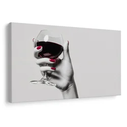 Slika eleganca rdečega vina - 30x20