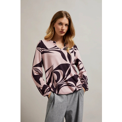 Womens blouse with geometric pattern MOODO - pink