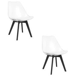 BE Stol MARK - prozorne/črne noge x 2