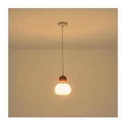 Luster na lanku HELIOS 1xG9/7W/230V bela/braon