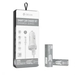 DEVIA Auto punjač IDRAWER Dual USB Type-C 3.1A/ bela