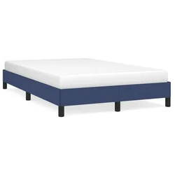 Vidaxl Posteljni okvir brez vzmetnice moder 120x190 cm blago