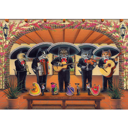 Art puzzle - Puzzle Flamenco Meow Team - 500 kosov