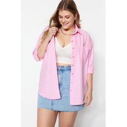 Trendyol Curve Powder Boyfriend Woven Shirt
