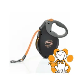 Flexi Giant M Tape 8m, Povodac Sa Trakom Za Pse Do 25kg, Crno-Narandžasti