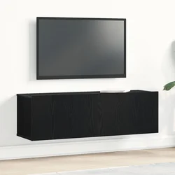 TV ormar Zidne Crni hrast 100 x 30 x 30 cm Konstruirano drvo