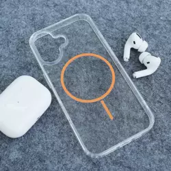Maska Mag Case Clear Slim za iPhone 16 narandzasta