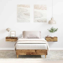 vidaXL posteljni okvir brez vzmetnice Stari les 90x200 cm