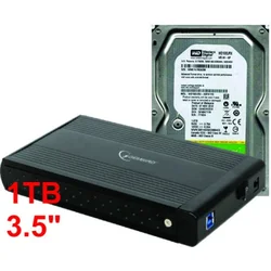 Gembird HDD 3.5 1TB SET USB 3.0 SATA eksterno kuciste + 1TB WD10EURX WD/ EE3-U3S-3 (3999)