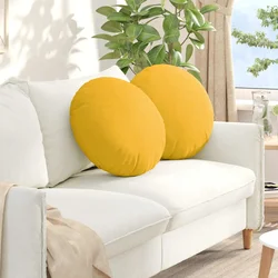 Jastučići za sjedenje 2 pcs Svijetlo žuta O50 x 19 cm